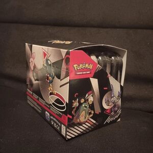 Pokemon Black Bolt White Flare Mini Tins 8 Sealed Tins w/Display Case 16 Booster